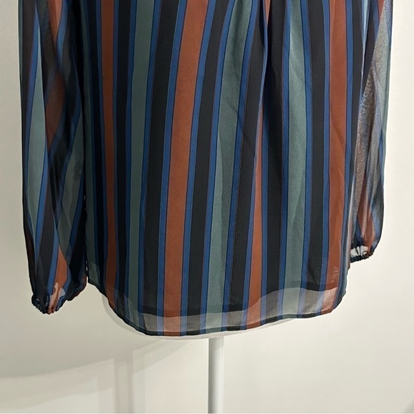 Madewell Sheer-Sleeve Top in Academy Stripe size XS like new - Picture 4 of 13